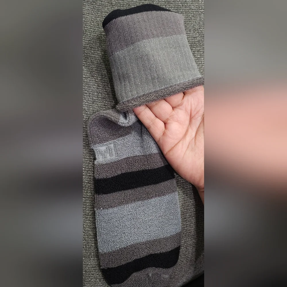 Dr. Martens Grey Black Striped Terry Socks Adult Size M/L